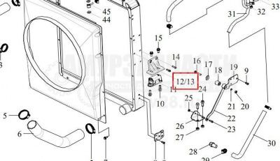 «Левый кронштейн радиатора CA6DL 1302027-70U/A» – №1