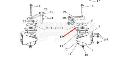 «Болт передней подушки ДВС Faw CQ1601060TS																					» – №1