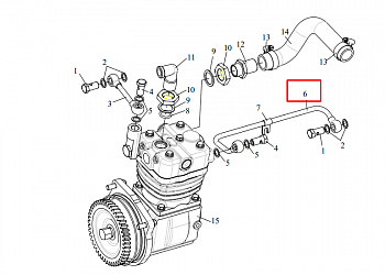 «Трубка сброса масла из компрессора 36D 3509030A671-0382» – №1