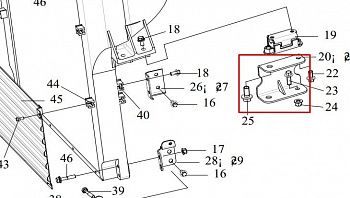 «Кронштей крепления радиатора R FAW J6 CA6DM 1302080-13C/B » – №1