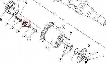 «Шестерня (сателит) бортового р-ра боковая 2405031-A0E» – №1