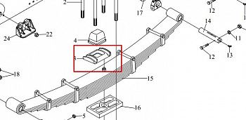 «Накладка верхняя передней рессоры 2902406-4E» – №1