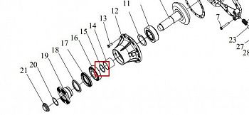 «Шайба подшипника ведущей шестерни cр/зад мост J6 2402081-A0E/C» – №1