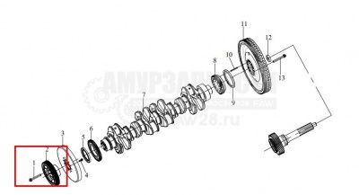 «Шкив коленвала CA6DM2 1005046-M10-01085» – №1