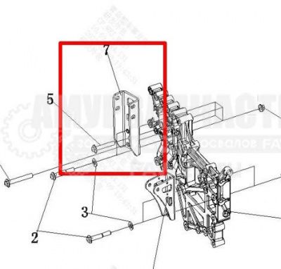 «Скоба задней петли L 5001181-2017/D » – №1
