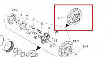 «Бортовой редуктор передний FAW J 6X6 2305035-820/C» – №1
