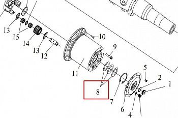 «Кольцо рег-ое бортового редуктора (h-1mm) 2405076-A0E» – №1