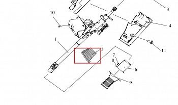 «Пыльник рулевой колонки верхний FAW J6 3403049-10W» – №1