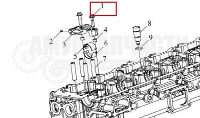 «Болт крепления бугеля распредвала DM Q1841045» – №1