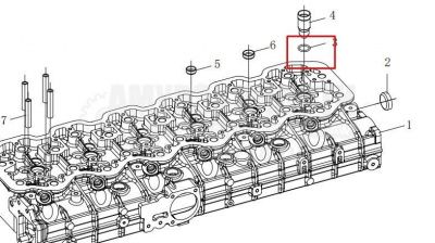 «Кольцо уплот. стакана форсунки Faw J7 1003028C29D» – №1