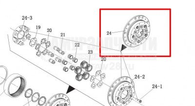 «Бортовой редуктор передний FAW J 6X6 2305035-820/C» – №1