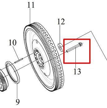 «Болт+гайка маховика CA6DM 1005071-81D» – №1