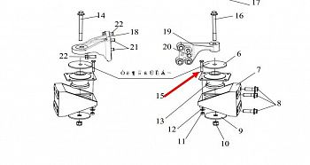 «Болт передней подушки ДВС Faw CQ1601060TS																					» – №1