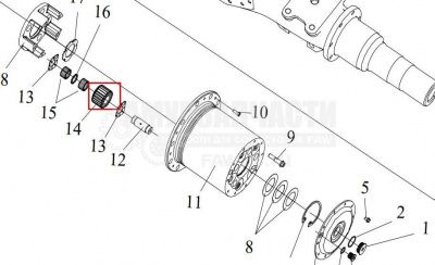 «Шестерня (сателит) бортового р-ра боковая 2405031-A0E» – №1
