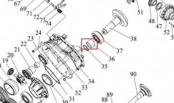 «Втулка конической пары среднего моста АОЕ 2502088-A0E» – №1
