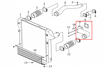 «Труба интеркуллера (железная) CA6DL Faw J6 1119062-14B/A» – №1