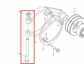 «Болт+гайка натяжного ролика CA6DL Е-5 1023016-29D+Q33412» – №1