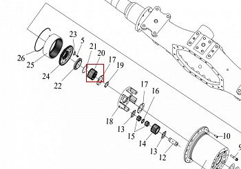 «Шестерня солнечная полуоси 2405021-А6Е» – фото №1 «Шестерня солнечная полуоси 2405021-А6Е» – №1