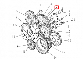 «Шестерня распредвала CA6DL (малая) 1006042-29D» – №1
