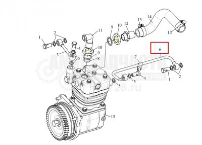 «Трубка сброса масла из компрессора 36D 3509030A671-0382» – №1