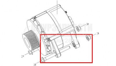 «Болт крепления генератора DM 3701327-53D» – №1