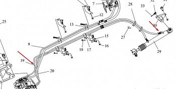 «Трубка (шланг) гура (от гура к гидроцилиндру №2) J6 E5 3310 3406520-68U/В» – №1