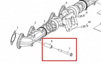 «Болт+втулка выпускного коллектора 36/81D 1008049-53D+1008048-29D» – №1